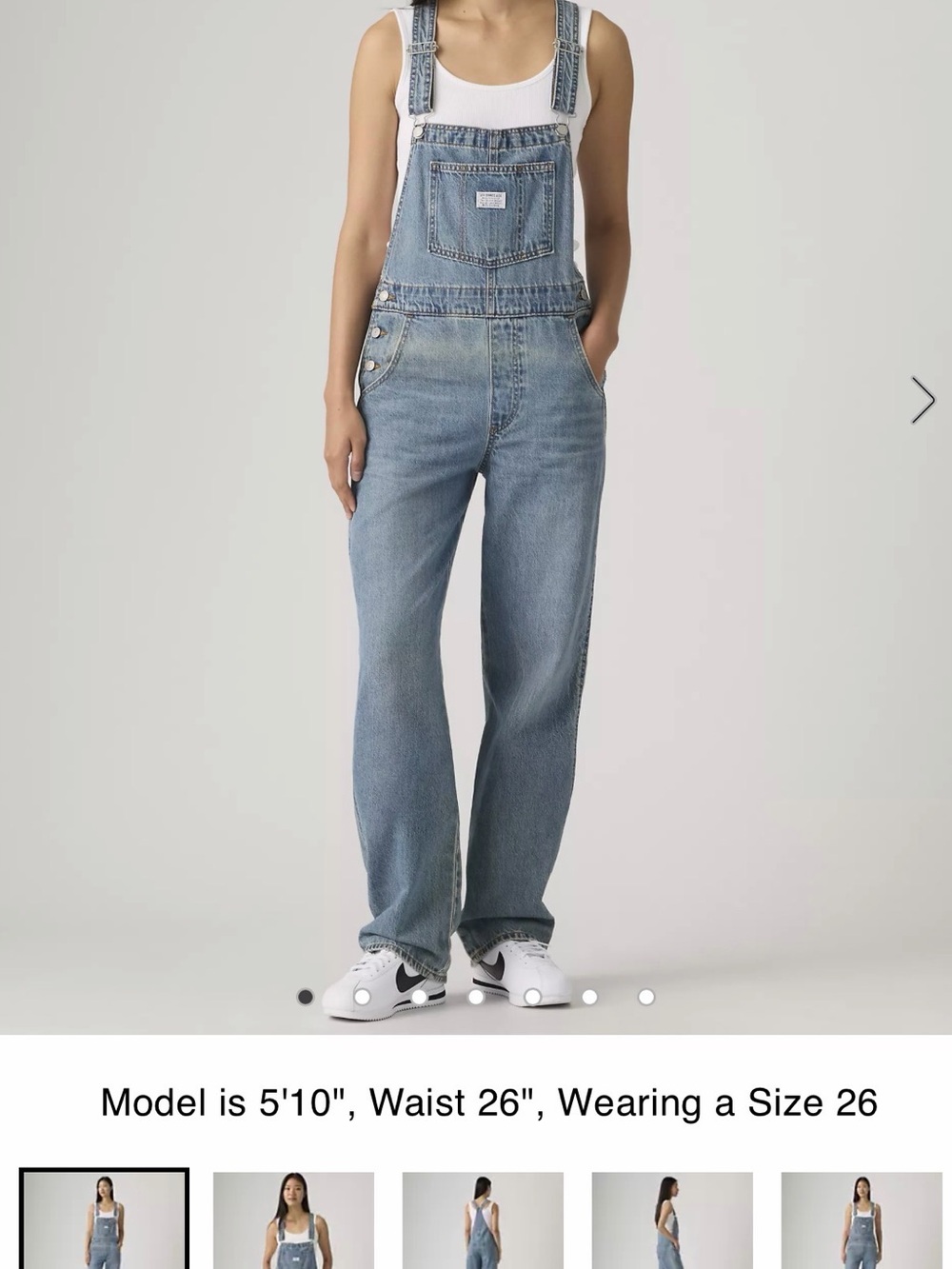 Levi's Light Blue Denim Overalls